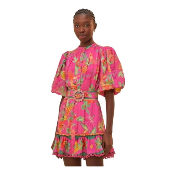 FARM Rio Dresses & Skirts - FARM Rio Fuchsia Floral Midi Dress